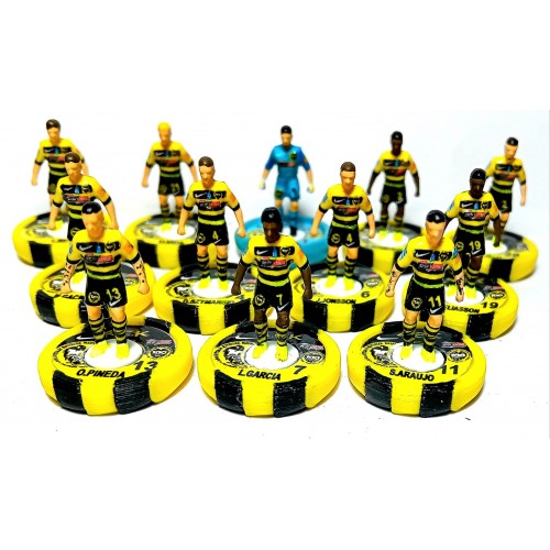 Subbuteo Andrew Table Soccer AEK ATHENS 2023-24, 100 Years Centenary team on Special painted edition WSB Professional bases